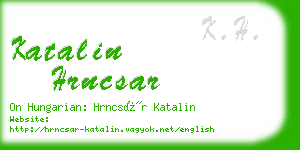 katalin hrncsar business card